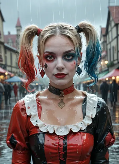 Harley quinn: la principessa Gotham medievale a pioggia
