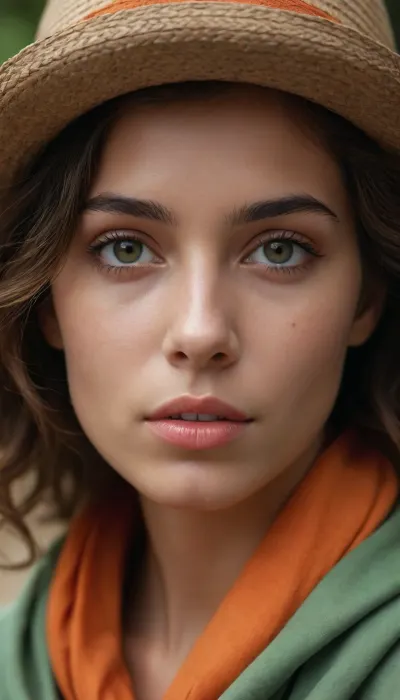 Arte fotográfico de alta calidad, con un enfoque en la estética natural y la belleza del cuerpo humano. La imagen debe transmitir una sensación de paz y autenticidad, con tonos cálidos y detalles realistas.

a close up of a person wearing a hat and a scarf, a portrait by Hannah Tompkins, flickr, process art, peruvian looking, ivan bolivian, wearing inka clothes

Crea una imagen hiperrealista de una mujer joven con cabello marrón claro con tonos naranja, reflejando un brillo natural y textura detallada en ondas suaves y despeinadas. Sus ojos son verdes y expresivos, con una mirada cautivadora y reflejos de luz que aporten profundidad. Su piel es suave, con un tono cálido y natural, resaltada por una iluminación delicada que realza su belleza.

La mujer está en una playa tropical, rodeada de arena clara y agua cristalina de tonos turquesa. Detrás de ella, se pueden ver árboles verdes con hojas frondosas, creando un ambiente relajado y paradisíaco. La composición debe capturar la naturalidad de una fotografía espontánea, con una pose artística y fluida.

Su cuerpo está representado con un enfoque artístico, resaltando la armonía de sus formas de manera elegante y sutil. La iluminación debe ser suave y difusa, jugando con las sombras para mantener una sensación de intimidad y belleza natural. Su expresión es tranquila y confiada, transmitiendo una sensación de libertad y conexión con la naturaleza.