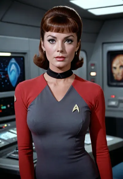 Star Trek, 1960s, sexy french woman, star fleet officer, Vulcan