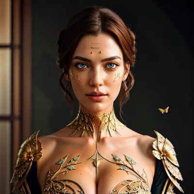 The woman's portrait was a masterpiece of digital photography, created by artgerm and ruan jia using text-to-image AI technology