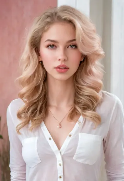 The blonde woman with ultra-realistic features and perfect beauty was captured in a high-resolution photo, her slim figure perfectly showcased in the ultra-detailed HDR photo. She had an air of sophistication and elegance, with a
