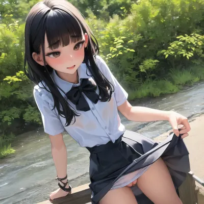 Yang wartete eifrig auf die Sommerkleid-Clad Mädchen exponierte Muschi, die von einem anderen Mädchen, die ihren Rock gehoben und half, es zu entlarven. Das andere Mädchen nahm ein Bild von der exponierten Muschi und schickte es nach Yang, der eifrig wartete