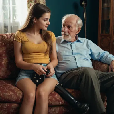 Once upon a time, there was a 21-year-old girl named Lily who had an unusual hobby of collecting old technology. One day, while browsing through her grandfather's attic, she stumbled upon an old computer with a plug in her butt