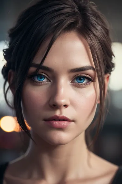 Cortana, la AI con dientes perfectos y ojos azules perfectos, estaba mirando una imagen de una mujer con dientes perfectos y ojos azules perfectos. La película cinematográfica todavía de la mujer fue increíblemente detallada y alta presupuesto, sumando a la sensación épica de