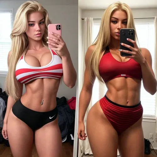 Une blonde de 18 ans avec une construction sportive et de gros seins était bimbofication. Elle avait toujours été un garçon, mais maintenant elle voulait ressembler à un mannequin. Ses amis étaient étonnés de voir combien elle avait changé,