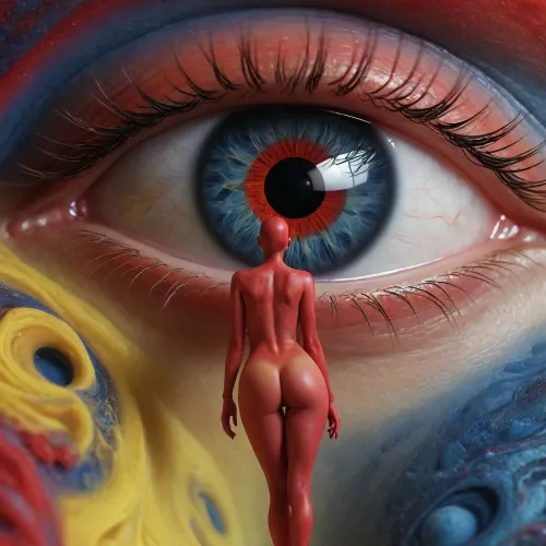 1 naked female figure, minimalism.red on yellow.streams of hot fractal plasma.an oily shiny golden scorpion statuette, a fractal naked man in the form of a fractal eye.an anthropomorphic xenomorph.a statue of a naked woman, beauty, long hair and legs, big hips and a bare bust.Mobius fractals.blue on blue.red on red.fractal vortices inside the eye.fractal black wool.fractal fog, random optical illusion, close-up.botanical+Fibonacci+anatomical+Goya+arabesque, butterflypussy1, rear, closed_pussy, Long, Labia, Meaty, pussy, <lora:260797_training_data:.7>