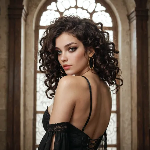 She carefully selects a stunning yet tasteful black dress that hugs her curves perfectly. With her hair cascading in loose curls and minimal makeup highlighting her natural features, she feels a mix of excitement and nervousness building inside her