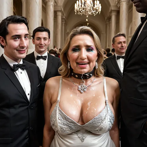 (realistic style), (cuckold scene:1.7), masterpiece, highest quality, ultra detailed, extreme high quality, 8k, uhd, RAW file, high quality textures, viewer is watching full scene, 1female, bdsm, collar, (danish chubby milf:1.3), blonde, 1male, male smiling, (spontaneous face expressions), (elegant husband near watching:1.4), (humiliated husband), (dominant black male with hetero couple:1.3), naughty, slut, ruined makeup, tears, sagging tits, spit, thick saliva bubbles, (threads of saliva hanging from the mouth:1.1), grabbing, (looking to cam:1.2), elegant, (fat black man:1.4), (highly detailed eyes), open mouth, detailed beautiful cock, ass, tits, pussy, mature wife, embarrassed, shy, (sexy lingerie:1.4), (admiring cock), (anal sex:1.9), deepthroat, forced blowjob, cum, facial, realistic wet pussy, realistic lubricated arsehole, (realistic cum texture:1.2), (realistic spit texture), (1 hung african dominant male standing with erected cock:1.1), in a living room, soft shadows, low contrast, soft light, photo, portrait, detailxl, expression, bukkake, <lora:Expressions XL:.5>, <lora:MS_Real_XL_Bukkake:.4>, <lora:580159_training_data:.5>