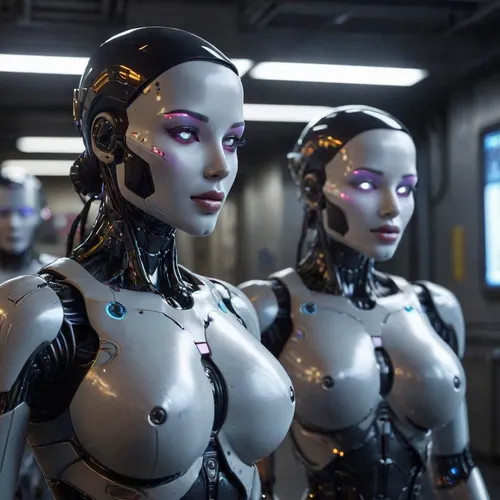 sexy robots, <lora:bimboxl_02:.8>, bmbplora, <lora:bombshell_v2:.8>, <lora:hightech_robotics:.8>, hightech_robotics