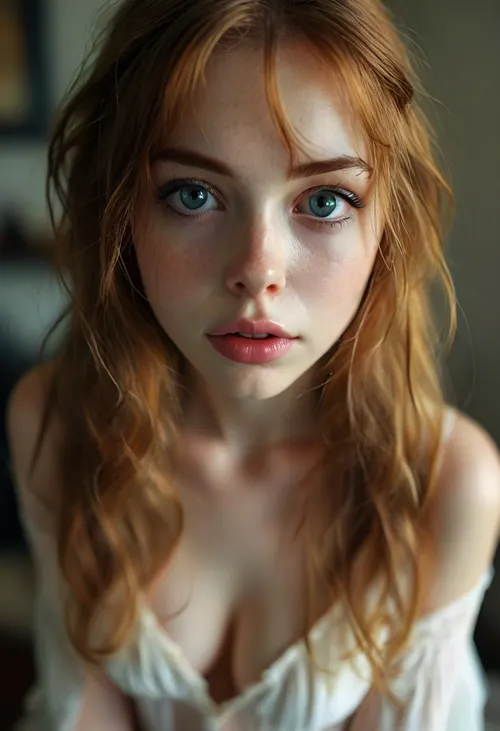 ((whole body in full view)), ultra realistic smart incredibly beautiful seductive face, a young escort woman, super model, adult, adult 18 years old, (very slim, anorexic figure), large breasts, standing, long very voluptuous legs, narrow waist, looks directly at the viewer, (nano skirt, (exposed pussy:1.4), long legs, perfect legs, long knee socks, sensual Seductive, big eyes, beautiful eyes:1.2), very tight shirt, slightly transparent shirt, raised nipples, long ginger hair, (seduce, sexy, wants to fuck:1.1), (white skin. smile:1.1), HDR photo, best quality, ultra-detailed, masterpiece, finely detail, highres, 8k, photorealistic, perfect illumination, best shadow, best shot, ((engaging view)), full scene picture, soft lighting, bhands, perfect fingers, little hands, (5/6th body:1.5), the woman is looking with amazement at viewer, (looking up), detailxl, perfecteyes, <lora:MJ52:.5>, <lora:lora-sdxl-perfect-eyes:.5>, <lora:style_lora_realis:.7>