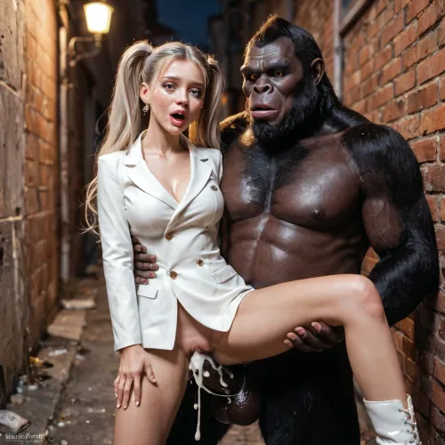 Gotas de lluvia y lágrimas brillantes: el encuentro íntimo de un super modelo con un monstruo gorila en el corazón de la moscow