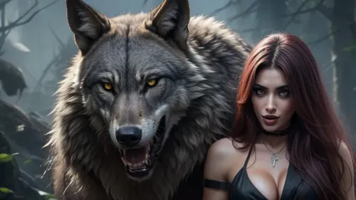 male lycanthrope, fucking, female lycanthrope