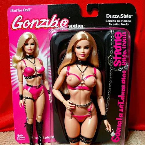 The package arrived in the mail, and I eagerly opened it. Inside was a beautiful Barbie doll with long blond hair, a pink dominatrix outfit, and accessories. As I began to explore her body, I noticed that she had been made with