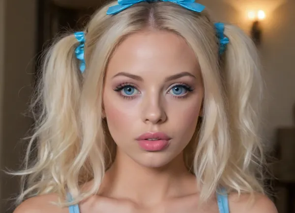 금발의 소녀 와 botox 과 restylane Fillings 과 Cosmetic Surgery was taking a lot of pornographic pictures 와 그녀의 smartphone. 그녀는 공상 세계에 살고있는 것처럼 그녀의 눈에 빈 모습이 있었다. 그녀의 립스틱은