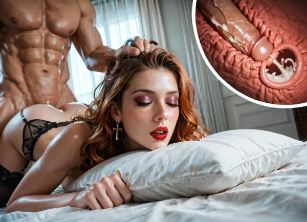 Des échos expressifs : une danse du désir dans l'éclairage volumétrique - une séance de photos brutes montrant un couple intemporel

- Oui.

Dans la chambre peu éclairée, moderne, un photoshoot brut se déroule. Une femme de 30 ans avec une peau pâle et huilée et des cheveux oranges est exposée sur le sol, ses longues serrures ondulées s'étirent. Son corps en forme, orné de bas en dentelle noire et d'une ceinture de jarretelles, est captivant. Les yeux fermés révèlent un visage coquin, encadré par des sourcils fins féminins, des yeux détaillés et un mascara fumé. L'ombre à paupières bourguignonne et l'esprit audacieux accentuent ses yeux, contrastant la couleur rouge à lèvres bordeaux sur ses lèvres. Ses petites poitrines parfaitement rondes et son corps en sablier sont bien focalisés lorsqu'elle saisit les cheveux d'un autre, créant ainsi une scène dynamique. En arrière-plan, un homme musclé est vu, sa forme nue hors du cadre, mais laissé entendre par la différence de taille entre eux. L'angle bas, l'angle hollandais et l'éclairage volumétrique ajoutent une sensation cinématique à ce chef-d'œuvre expressif, un instantané brut du plaisir et du désir.