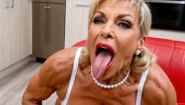 streches out her extra long tongue, (big fleshy tongue), close up her pussy, squatting, older granny, naked, close up her face, close up vagina, enjoy with smiling her orgasm, bulging red lips, fake silicon big mouth, extreme big lips and mouth, blonde hair granny, very old gilf, hard muscle stiration, skinny hard muscle body, very broad big mouth, black ponytail hairstyle, hair, marina beaulieu milf, extremely muscular gilf, with wide muscular shoulders, abs, high muscle definition, very thin fat free skin, massive bodybuilding milf, bulging lips, granny want sex, wide mouth, round big boobs, happy sinful gilf, squatting in a car, blonde hair, very short pixie black buzzcut hair, close up mouth, muscle_bimbo, old dominatrix lady, lora, Muscle_Bimbo_SDXL, make up, pearl jewellery, wearing a white blouse dress, <lora:piss_in_mouth_deepmind:.8>