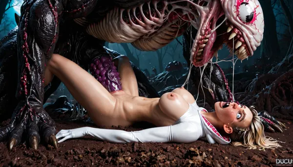(Spider Gwen from dcu), 25yo, athletic body, stunningly beautiful face, (wearing spider gwen classic outfit), (detailed face), detailed eyes, (terrified expression), (horror screaming), webs, crying, female laying on her back on the ground, barbed penis, thick monster cock, giant horror with rigged penis, giant horror, horror huge cock, large breast, with extremely monstrous massive thick cock, sweaty, massive cock, colossal cock, cock bigger than woman, full body enormous cock, massive cocks with massive circumference, larger male, huge ridged penis, assfucked by giant ugly space monster, giant ugly space monster pounding, grabbing hair, anal fucking, anal sex, anal penetrtion, monster with extremely monstrous massive thick cock, beast, mating, cock bigger than full body enormous cock, x ray internal shot