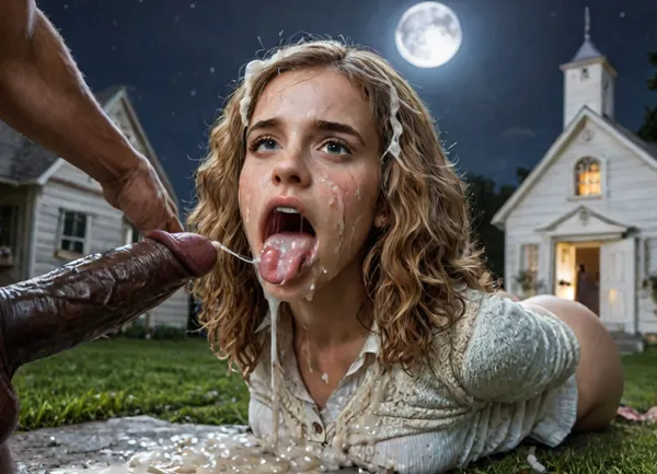 (detail Hermione Granger face), ((outside the white house lawn at night, white full moon in the sky)), . realistic cum, (cum on clothes), cum on, (Cum flows:1.5), (cum on body), cum on hair, (cum on face), bukkake, ((Clothes and body covered with semen)), (mouth wide open:1.4), (mouth filled with cum:1.5), beautiful face, (cum on hair:1.3), young adult woman, (detail thick white cum on hair), (detail thick white cum on face), (huge dick), (creamy deep deepthroat:1.1), (extreme oral sex:1.4), (huge massive white dick:1.4), (cum), (hands holding hair), close up, detailed and infocus face, extreme details, (volumetric lighting), (maximum quality:1.5), (high resolution:1.5), (maximum detailed:1.5), cum explosion from mouth, cum explosion from nose, wide eyes, throat bulge, puffy cheeks, thick cum, holding her head with both hands, photorealistic, anatomically right, man holding the back her head, sad, sad crying, tongue out, brutal face fuck, Blowjob, hard nipples, (five Black skin hyper large muscular men), (5 very large and hyper thick black cocks), (monster black cock:1.6), sweaty, steamy, detailed face, embarrassed expression, shy, blushing, looking at viewer, almost naked, hourglass waistline, perfect anatomic body, ass up, anal spitroast, gagging on cock, random pose, random view angle, ((hogtied, bound for sex, tied up)), (((hyper gigantic large black cock in mouth:1.3))), cum drips from nose, cum drips from mouth, (pulled nipples:1.2), nipple clamps, spitroast, hair grab, holding head, deepthroat, (((hyper large cock in mouth:1.3))), oral cream pie, screaming, shocked, tearful, deep anal penetration, cum explosion, post orgasm, last orgasm, shot from below, Uber realistic, 8k, ultra detailed, masterpiece, arched back, detailxl, 35mm photograph, film, professional, 4k, 1girl, 5 boys, hdr, photographic, ultra realistic, ultra high details, back light, (front view), (dynamic pose), best quality, incredible body, anal sex, with large muscular black men, gargantuan black cocks, anal sex expansion, ravenous hyper sex, large hyper muscular black men, interracial gangbang, (interracial sex), swollen black veiny cocks, (double anal penetration), hardcore double penetration, proper physics, big black cocks, muscular black interracial gangbang, (forceful penetrations), extremely graphic, shocked expression, beautiful hands, massive cum in ass detailed background, dynamic angle, volumetric lighting, highly detailed, golden hour lighting, dramatic shadows, rich details, nature-inspired color palette, (eyes wide open in horror:1.24), (wide mouth spreader:1.5), (pleading expression:1.18), (terrified:1.12), (crying:1.2), (fear and panic:1.18), UHD 8K, (full body photograph:1.1), Hermione_Granger, <lora:Hermione_Granger:2>, <lora:detailed_notrigger:2>, <lora:677862_training_data:2>, <lora:LCMTurboMix_Euler_A_fix:2>, <lora:JuggerCineXL2:2>