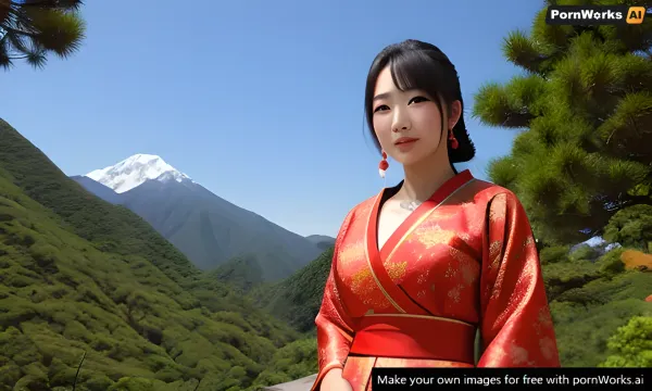 A stunning blue background and red text were used to create a very beautiful woman with an AI-generated pornographic picture