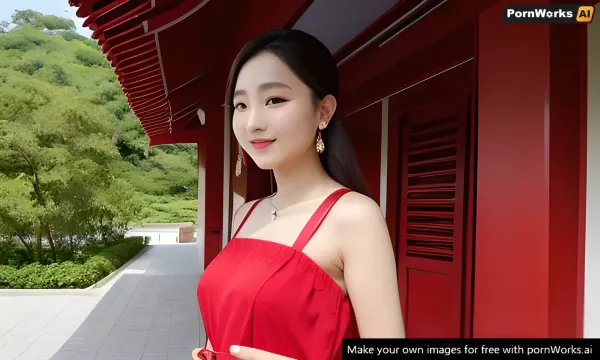 The woman's red hair and blue eyes were perfectly captured in her AI-generated picture as she climaxed, showing every detail of her body