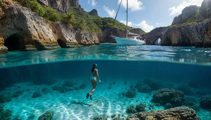 Sunlit snorkel
