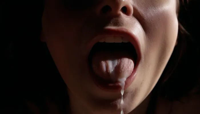 extreme close-up on a mouth with excessive cum running out, 8k, photorealistic, soft lighting, cinematic dark lighting, an interplay of light and shadow, artsy, work of art, price winning, <lora:dark:.8>