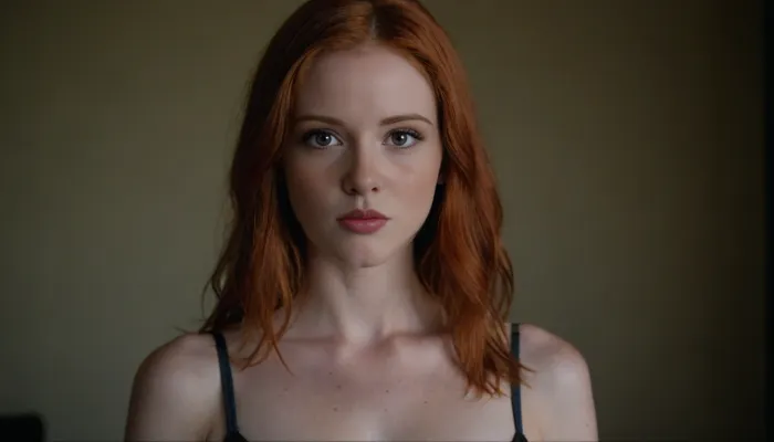 She's a redhead white girl. Her goal is to become a black cock whore. She's so fair and delicate and petite and looks so innocent, but in reality she's a filthy nymphomaniac that wants to be bred by huge black cocks.