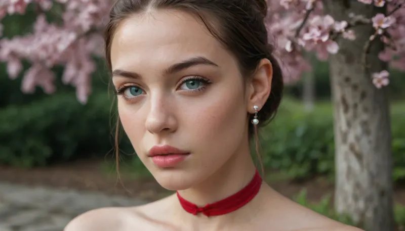 "Create a portrait of a woman with an absolutely flawless, symmetrical face. She has a heart-shaped face with high, defined cheekbones and a smooth, soft jawline. Her skin is porcelain-like, smooth, and radiant, free of blemishes or imperfections. Her large almond-shaped eyes are deep brown and captivating, framed by long, full lashes and naturally arched, elegant brows. She has a small, refined nose, perfectly proportioned to her face, and full, soft lips with a delicate cupid's bow. Her expression is serene yet captivating, with an alluring, confident gaze that draws the viewer in. The lighting is soft and flattering, highlighting the natural glow of her skin, while keeping the focus on her flawless facial features."

"A breathtakingly beautiful Japanese woman walks alone through a tranquil Japanese garden during a summer festival at dusk. The garden is bathed in soft golden light, with winding stone paths, gently swaying bamboo, koi ponds shimmering with reflections, and cherry blossoms falling like snow in the mountain breeze. Lanterns glow warmly, casting flickering shadows as distant taiko drums echo softly in the background.
She has a perfect, symmetrical face — heart-shaped with high cheekbones, a softly tapered jawline, and flawless porcelain skin that glows in the ambient light. Her large almond-shaped eyes are deep brown, luminous and expressive, feathered lashes and straight, elegant brows. Her small, refined nose is perfectly centered, and her full lips — with a delicate cupid’s bow — are slightly parted as she bites her lower lip gently, casting a subtle, seductive gaze toward the viewer. Every feature is exquisitely balanced, making her face appear effortlessly ethereal and captivating.
Her hair is light blue, soft and silky, gathered into a loose, elegant updo with floral kanzashi pins and delicate ornaments. A few strands fall naturally across her cheeks, catching the glow of nearby lanterns. The color of her hair complements the dreamlike mood, adding a surreal elegance.
She wears a flowing yukata with traditional crane and sakura patterns in pastel pink and silver, semi-sheer from the warm, humid air. It's tied with a wide silk obi that hugs her waist, and the fabric sways gently as she walks along the rain-slick stone path. Her wooden geta sandals make a quiet, rhythmic click beneath her.
The air is rich with the scent of summer rain and blooming flowers. As she pauses beneath a flowering cherry tree, petals fall around her like soft confetti. She turns slightly, her gaze locking with the viewer’s — a vision of timeless beauty, grace, and quiet allure, standing in perfect harmony with the sacred stillness of the garden.", ((light teal hair, red piercing, red choker, naked, hardcore missionary, shaved pussy)), ., ((huge hips, large round breasts, massive round ass, super skinny, super fit, hour glass body, six pack)), (Front view, Full body photo)