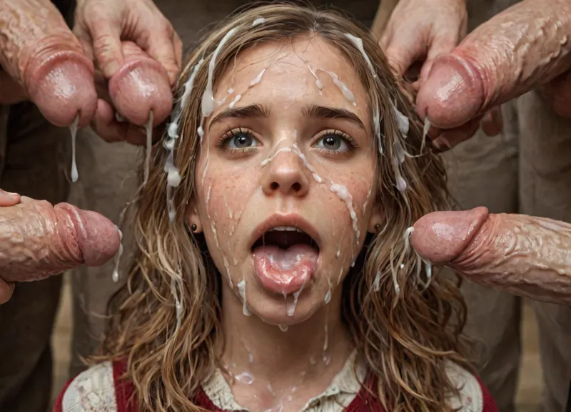 (detail Hermione Granger face), realistic cum, (cum on clothes), cum on, (Cum flows:1.5), (cum on body), cum on hair, (cum on face), bukkake, ((Clothes and body covered with semen)), (mouth wide open:1.4), (mouth filled with cum:1.5), beautiful face, (cum on hair:1.3), young adult woman, (detail thick white cum on hair), (detail thick white cum on face), (huge dick), (creamy deep deepthroat:1.1), (extreme oral sex:1.4), (huge massive white dick:1.4), (cum), (hands holding hair), Hermione_Granger, <lora:Hermione_Granger:2>, <lora:detailed_notrigger:2>, <lora:677862_training_data:2>, <lora:LCMTurboMix_Euler_A_fix:2>, <lora:JuggerCineXL2:2>